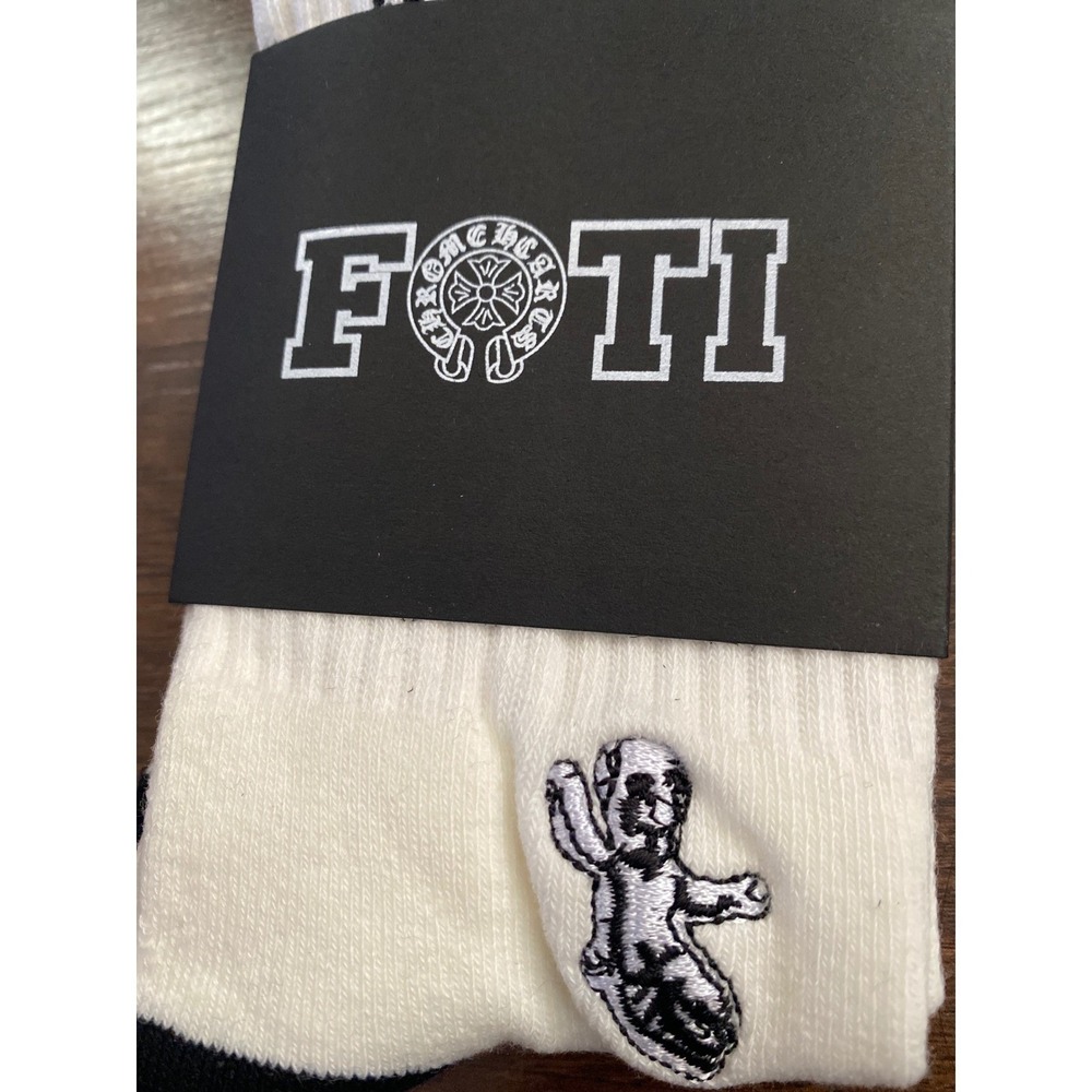 Chrome Hearts FOTI Jarvis Harris Teeter Mahalia Skull Socks Medium 5-8 Men - Picture 5 of 8